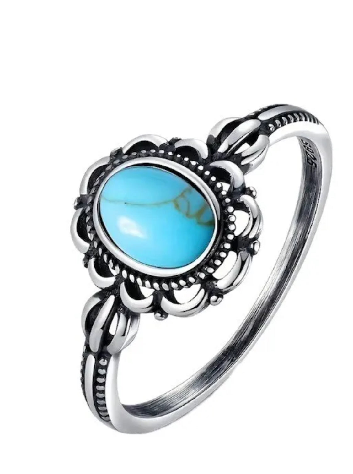 Turquoise Ring 925 Oval shaped