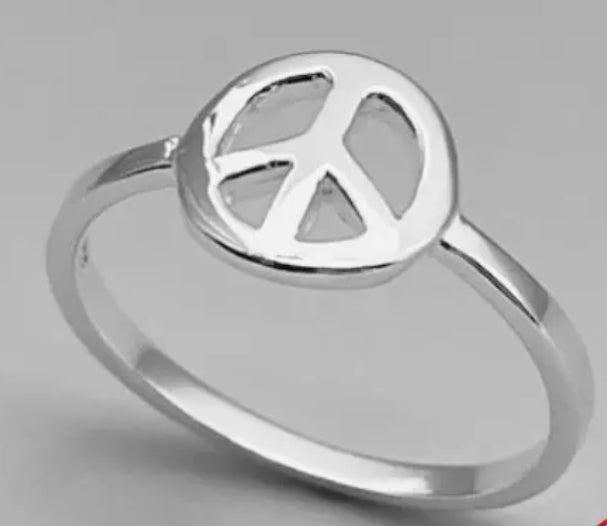 925 Sterling Silver Peace Ring