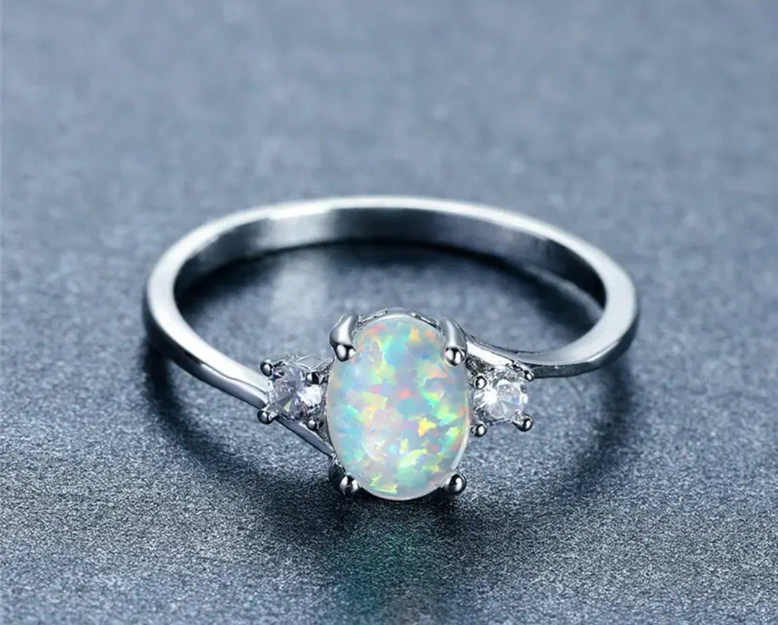 Magical Opal Inlaid Ring