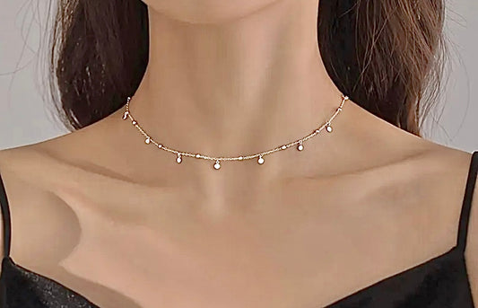 925 Sterling Silver Round Bead Petite Necklace