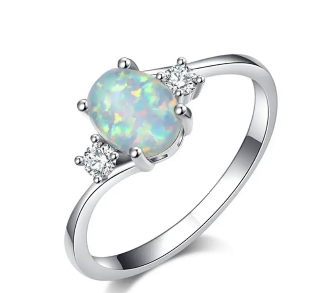 Magical Opal Inlaid Ring