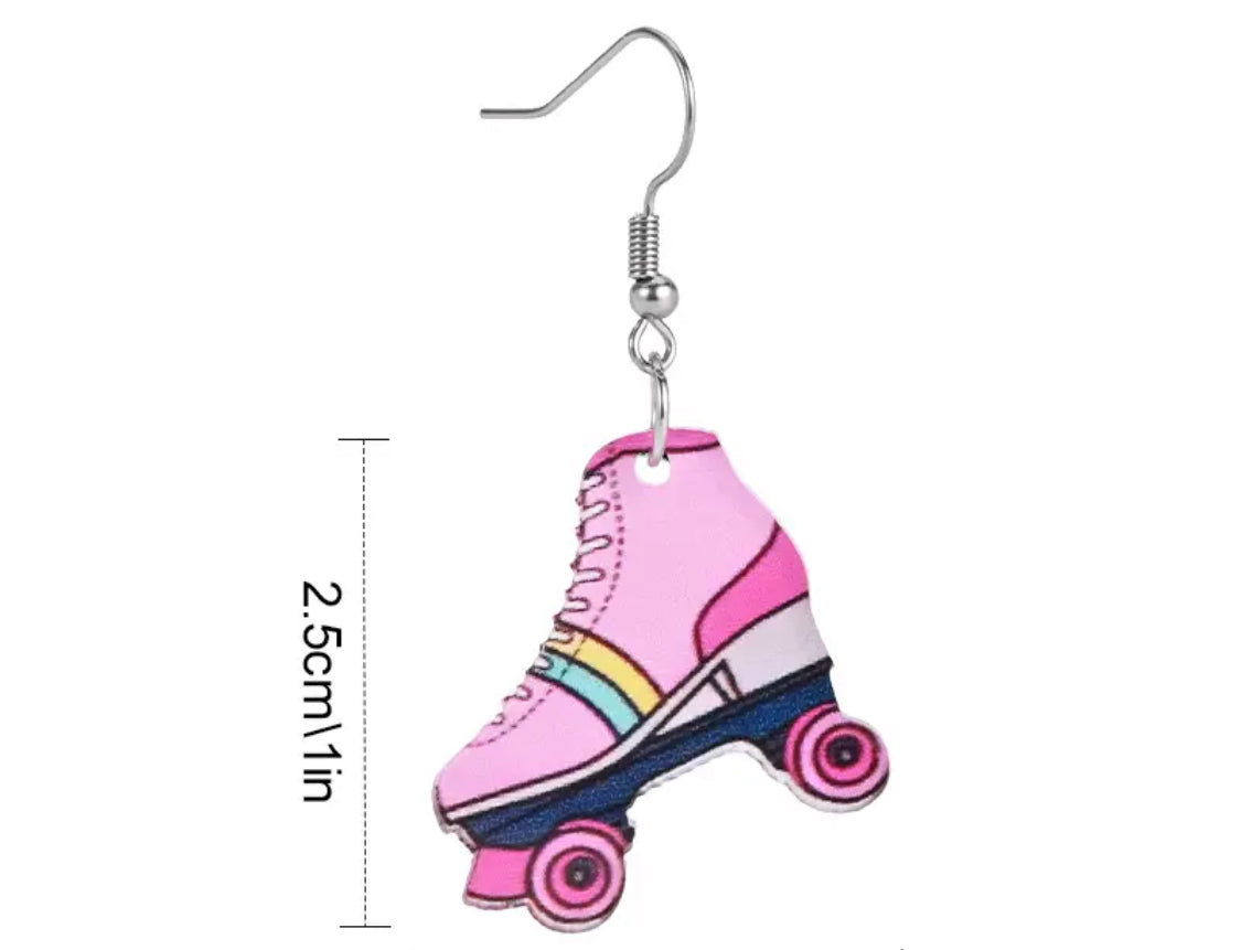 Sweet in Pink Roller Skate Earrings