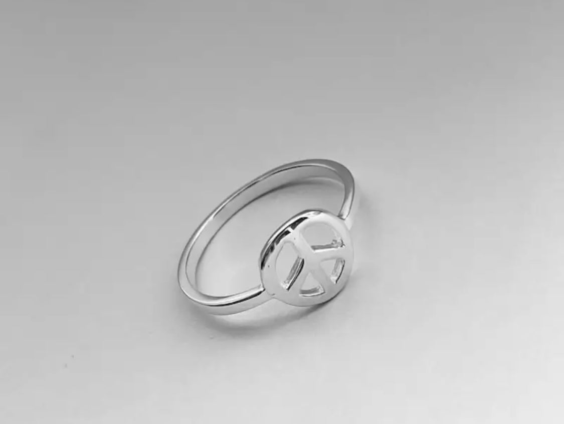 925 Sterling Silver Peace Ring