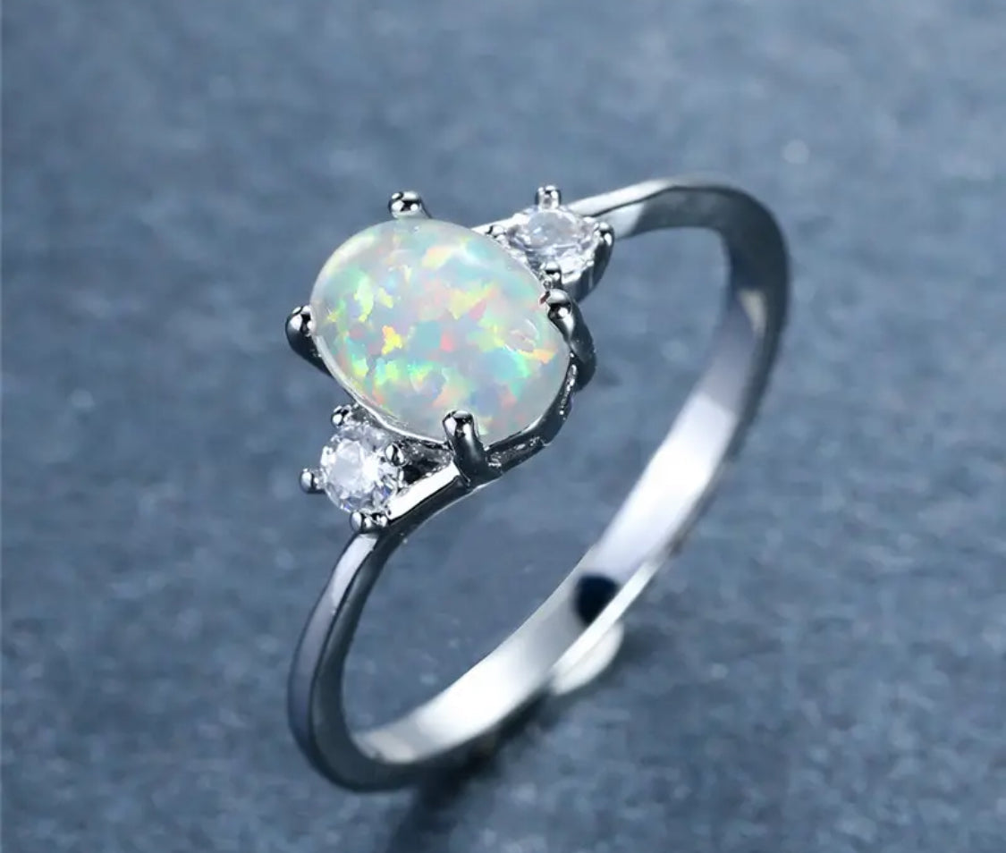 Magical Opal Inlaid Ring