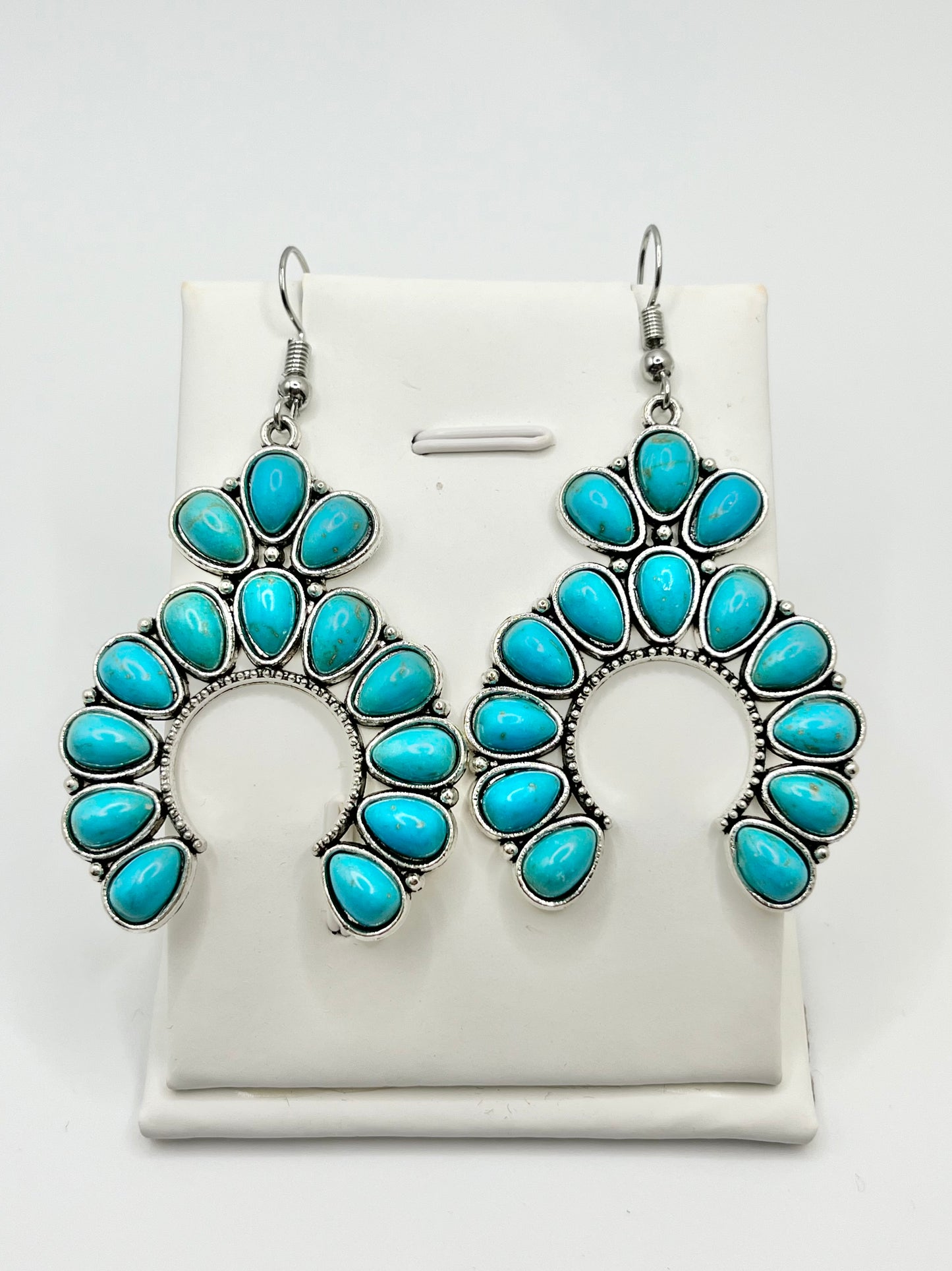 Bohemian Style Turquoise Blue Dangle Drop Earrings