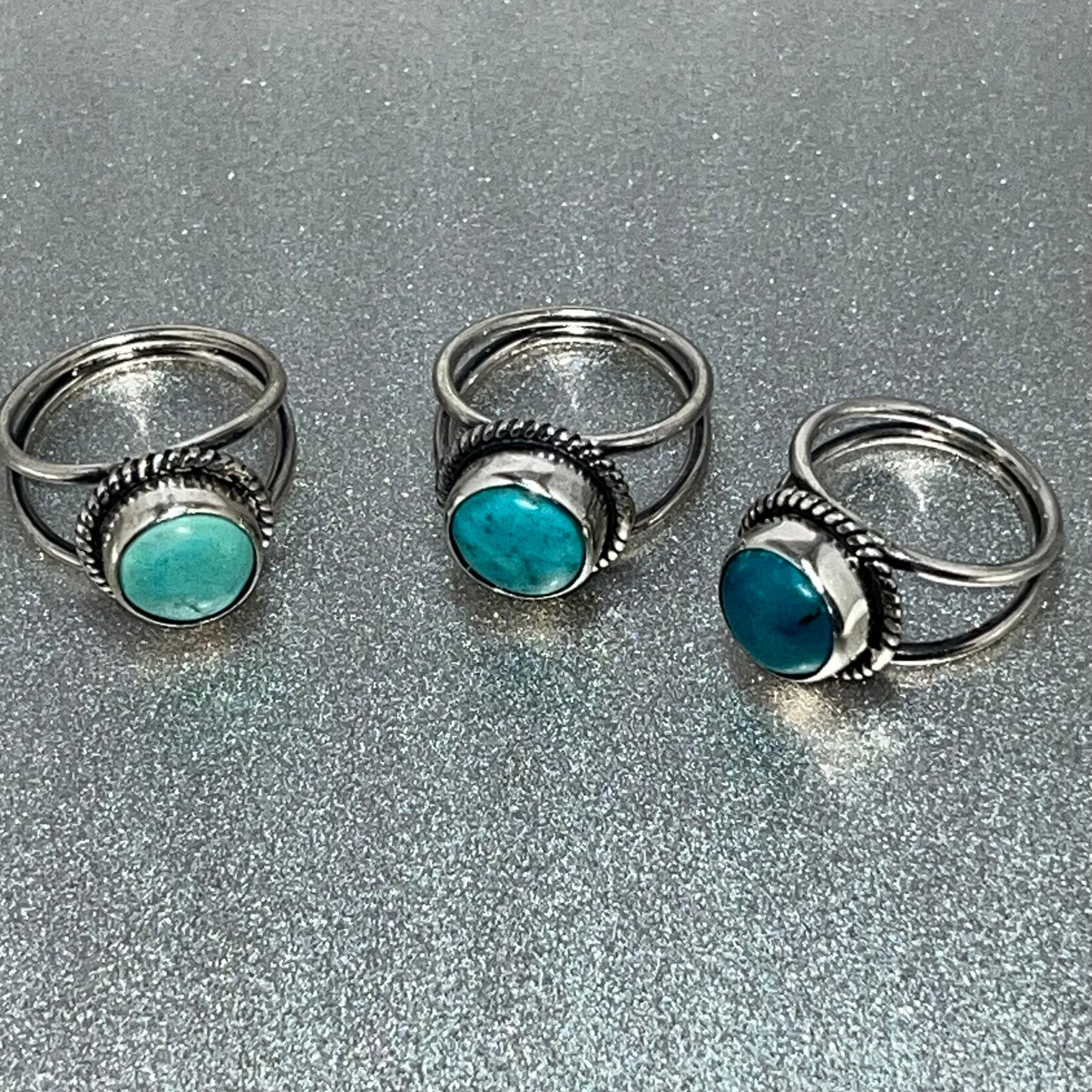 Handcrafted Round Turquoise Sterling Silver Ring