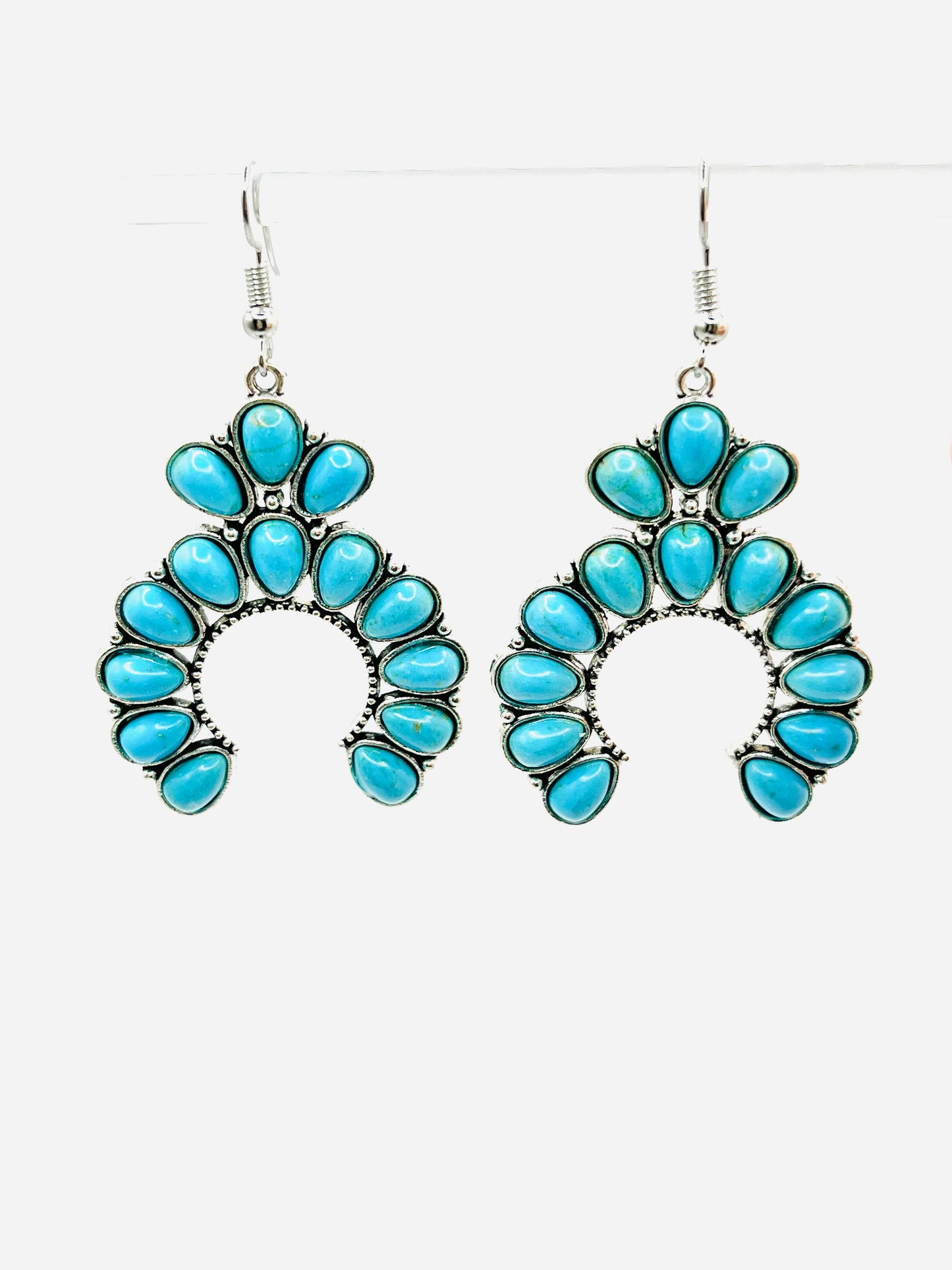 Bohemian Style Turquoise Blue Dangle Drop Earrings