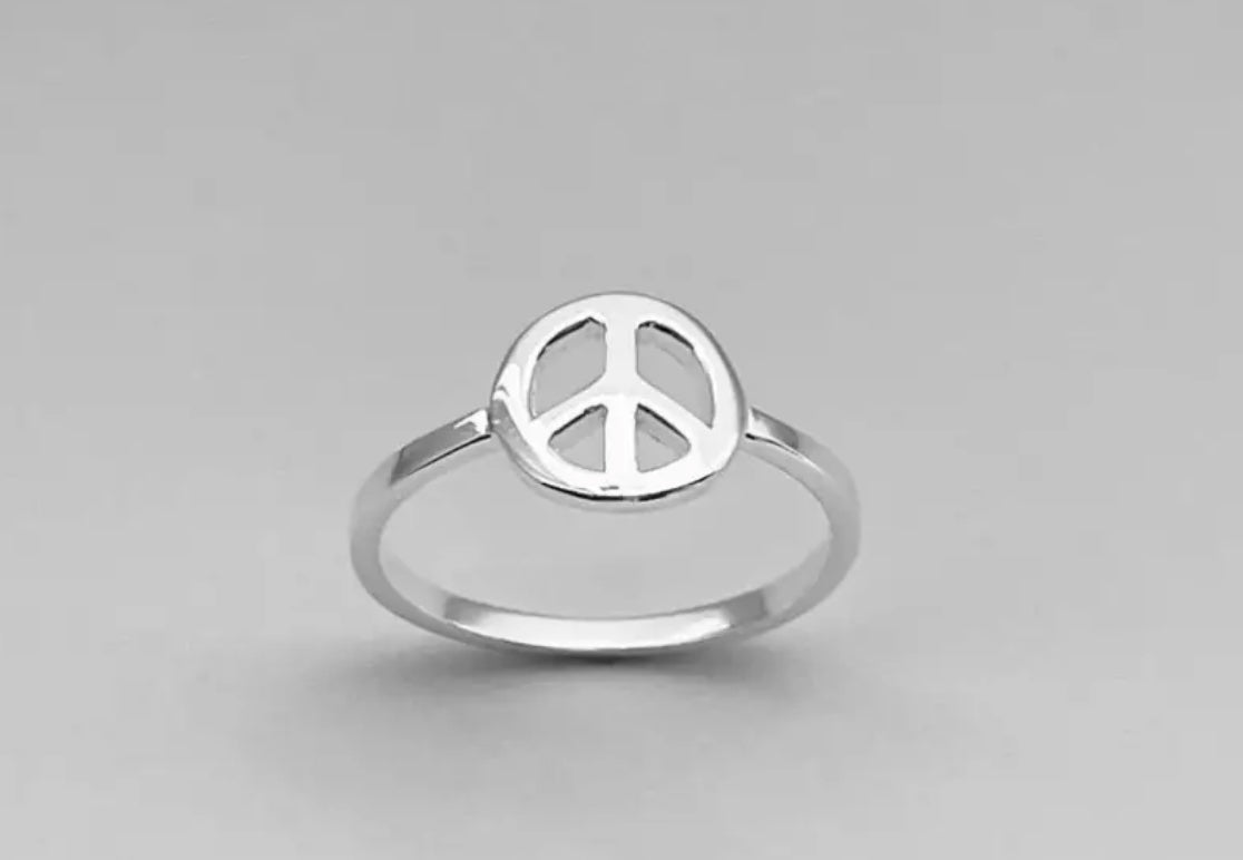 925 Sterling Silver Peace Ring