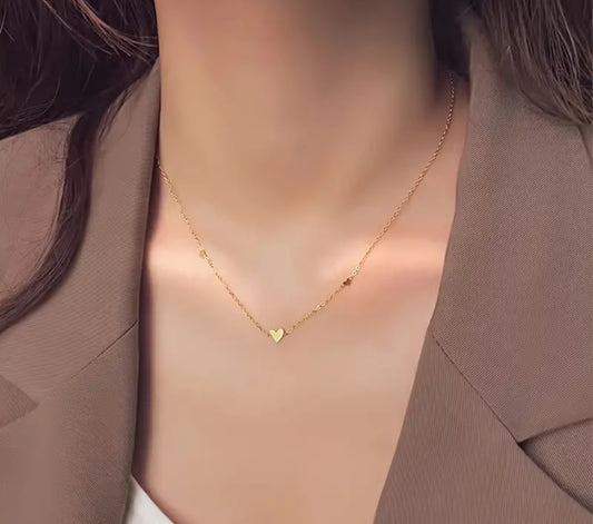 18k Gold Plated 925 Triple Heart Necklace